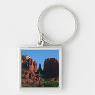 Katedral Sten i Sedona Arizona Monument Fyrkantig Silverfärgad Nyckelring