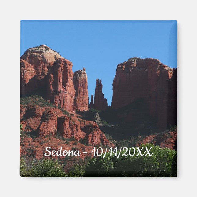 Katedral Sten i Sedona Arizona Monument Magnet (Framsidan)