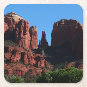 Katedral Sten i Sedona Arizona Monument Underlägg Papper Kvadrat