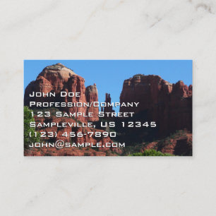 Katedral Sten i Sedona Arizona Monument Visitkort