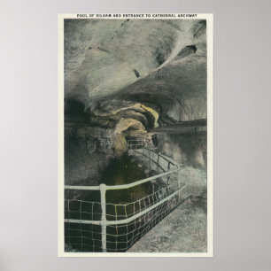 Katedralarkitektur i Bassäng av Siloam Poster
