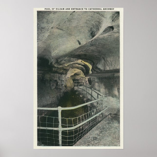 Katedralarkitektur i Bassäng av Siloam Poster (Framsidan)