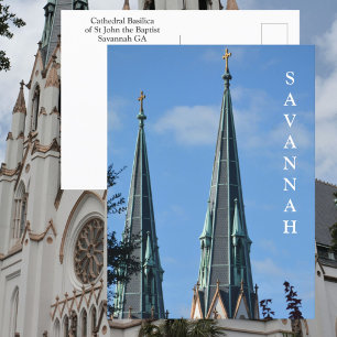 Katedralbasilikan St John the Baptist Savannah Vykort