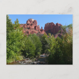 Katedralberg och ström i Sedona Arizona Vykort