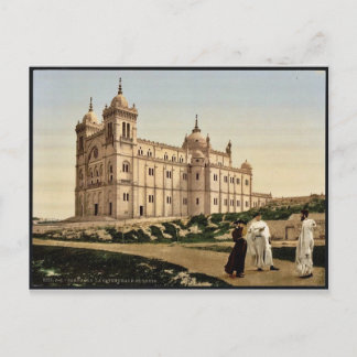 Katedralen, Carthage, Tunisiens vintage Photochro Vykort