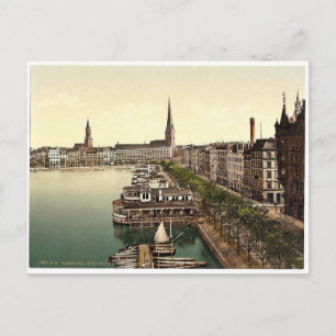 Katedralen i Alster, Junfernsteig, Hamburg, Germa Vykort