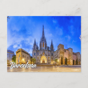 Katedralen i Barcelona, Barcelona, Spanien Vykort