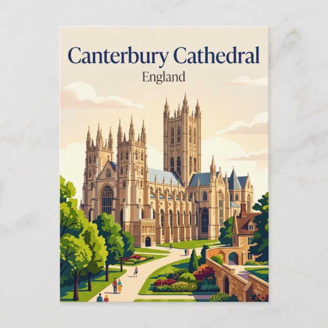 Katedralen i Canterbury England Vykort (Framsida)