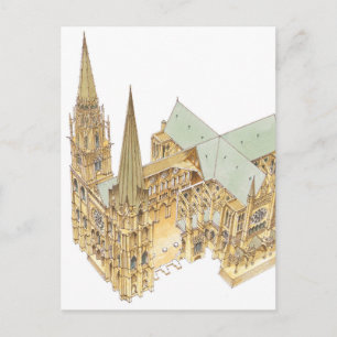 Katedralen i Chartres. Frankrike Vykort