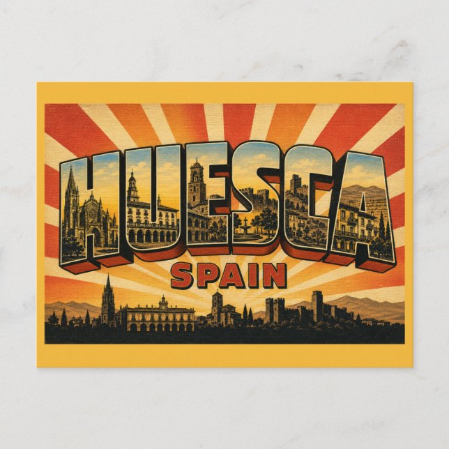 Katedralen i Huesca Spanien Vykort (Framsida)