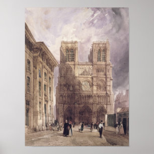 Katedralen i Notre Dame, Paris, 1836 Poster