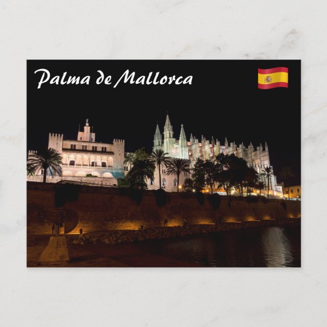 Katedralen i Palma de Mallorca & Almudaina Palace Vykort (Framsida)