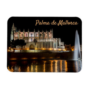 Katedralen i Palma de Mallorca nattetid - Spanien Magnet