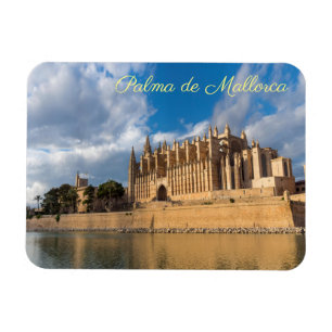 Katedralen i Palma de Mallorca vid Golden-timmen Magnet