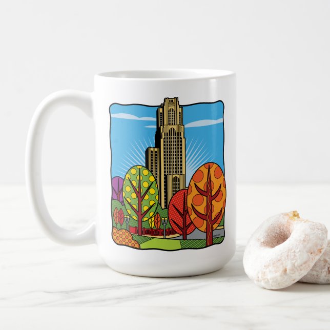 Katedralen i Pittsburgh Kaffemugg (Med munk)