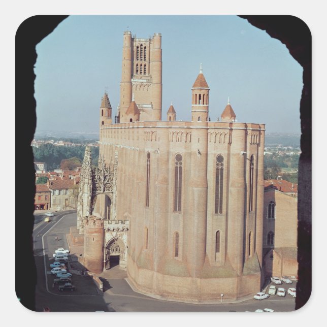 Katedralen i Sainte-Cecile Fyrkantigt Klistermärke (Framsida)