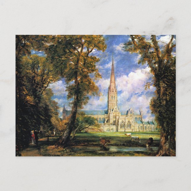 Katedralen i Salisbury från biskopens marker Vykort (Framsida)