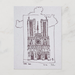 Katedralen Notre-Dame de Paris Ille de la Cite Vykort