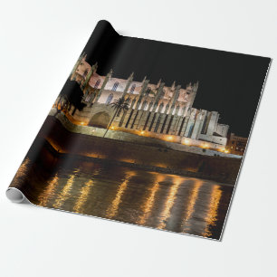Katedralen Palma de Mallorca nattetid - Spanien Presentpapper