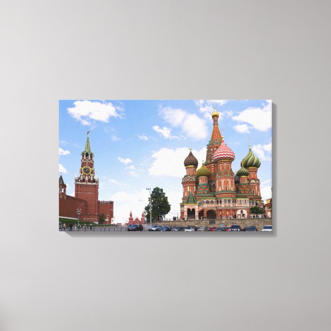 Katedralen Saint-Basil i Moskva Canvastryck (Framsida)