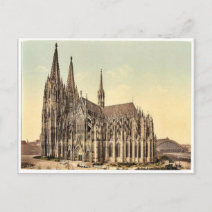 Katedralen, sidan, Köln, Rhen, Tyskland Vykort