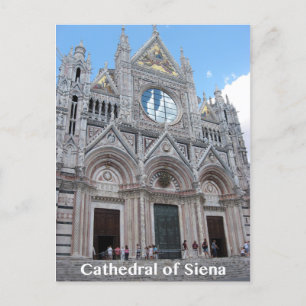 Katedralen Siena Duomo Front Entrance Vykort