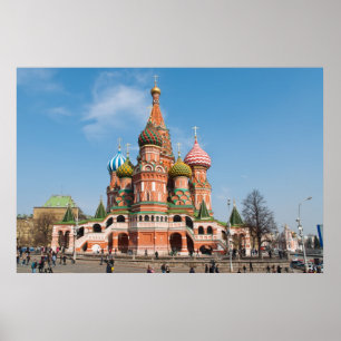 Katedralen St. Basil i Moskva Poster