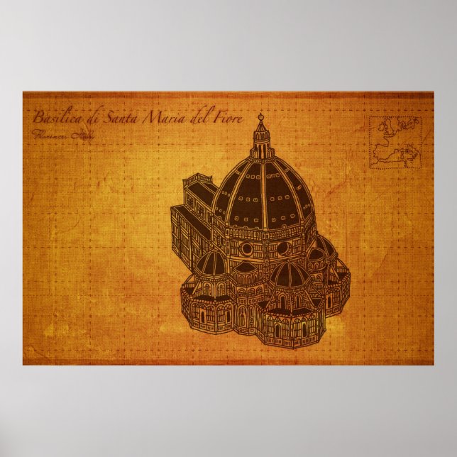 Katedraler: Basilica di Santa Maria del Fiore Poster (Framsidan)