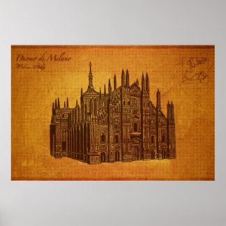 Katedraler: Duomo di Milano, Milano Poster