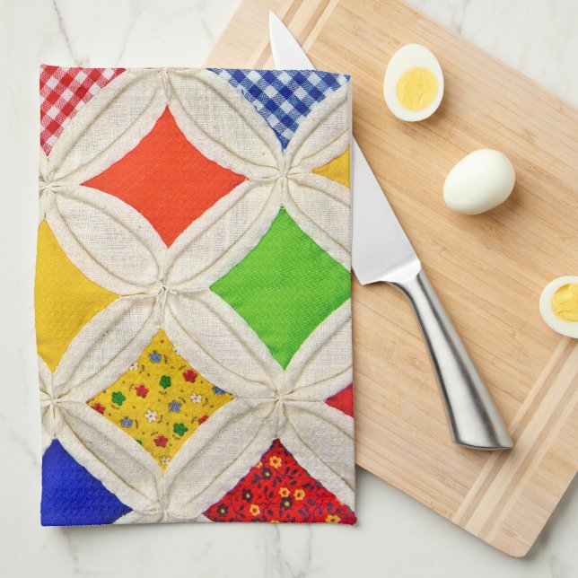 Katedralfönster Quilt Mönster Kökshandduk (Vikt i Fjärdedel)