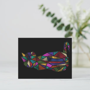 Katedralglas Katt Vykort