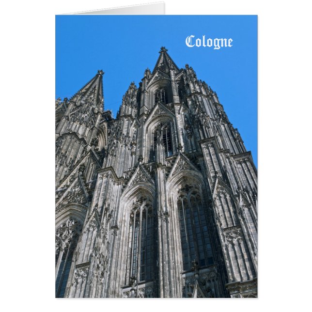Katedralkort i Köln Hälsningskort (Framsidan)