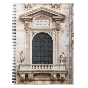 Katedralkyrkan i Milano. Vackert italienskt tempel Anteckningsbok