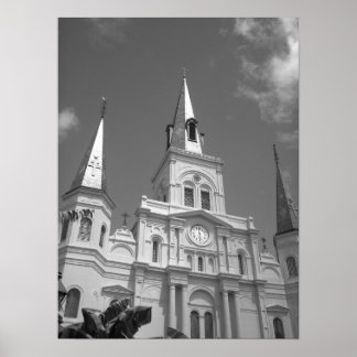 Katedralsvart och vitt poster