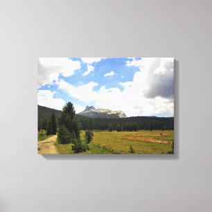 Katedraltopp i Tuolumne Meadows, Yosemite, CA Canvastryck