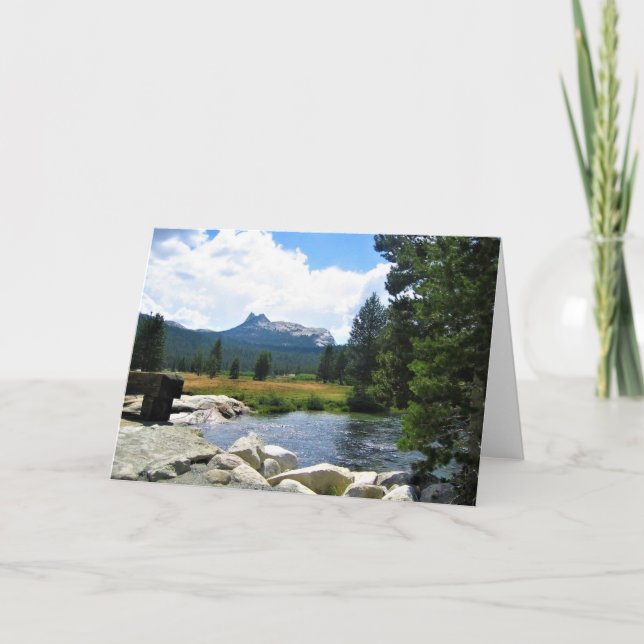 Katedraltopp i Tuolumne Meadows, Yosemite, CA Kort (Framsida)