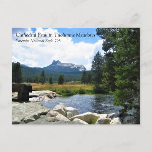 Katedraltopp i Tuolumne Meadows, Yosemite, CA P Vykort