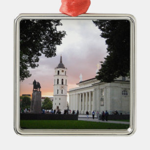 Katedraltorget i Vilnius, LITAUEN — Julgransprydnad Metall