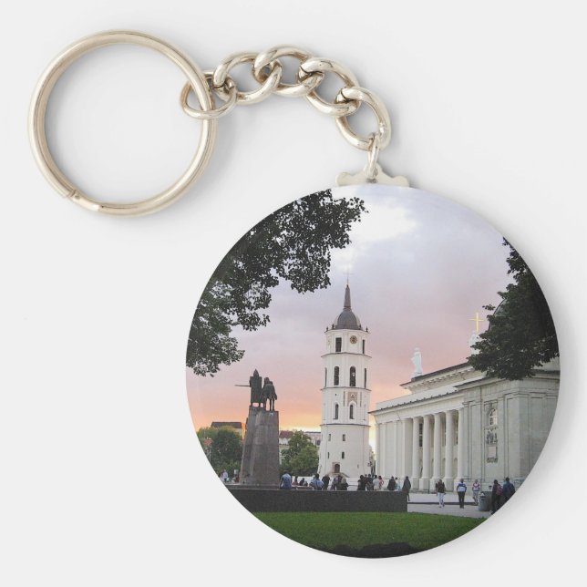 Katedraltorget i Vilnius, LITAUEN — Nyckelring (Framsidan)