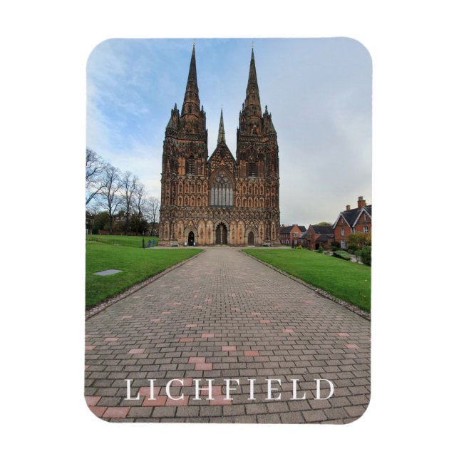 Katedralvykylmagnet i Lichfield Magnet (Vertikal)