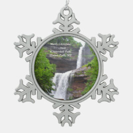 Katerfärdighet Falls Julprydnad Snöflinga Pewter Julgransprydnad