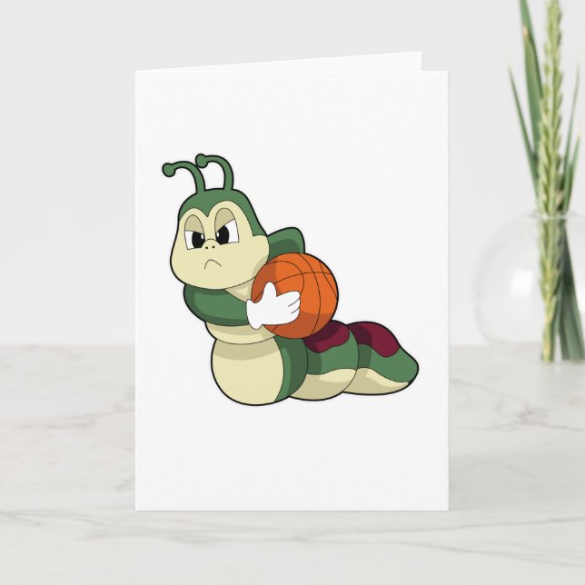 Katerpelare som basketspelare med basketboll kort (Framsida)