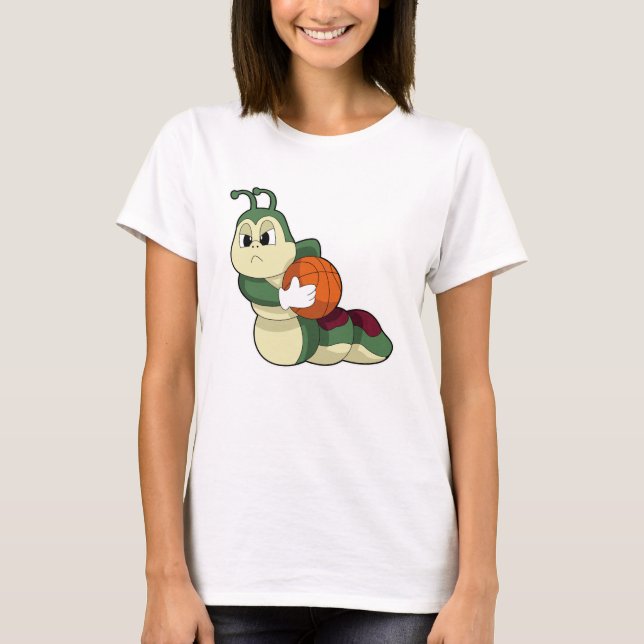 Katerpelare som basketspelare med basketboll t shirt (Framsida)