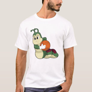 Katerpelare som basketspelare med basketboll t shirt