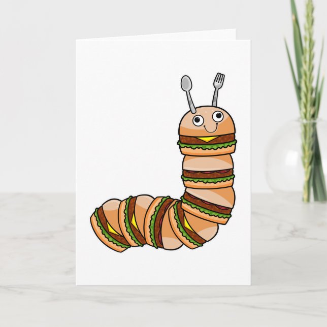 Katerpelare som ostburger med nötkött och Salad Kort (Framsida)