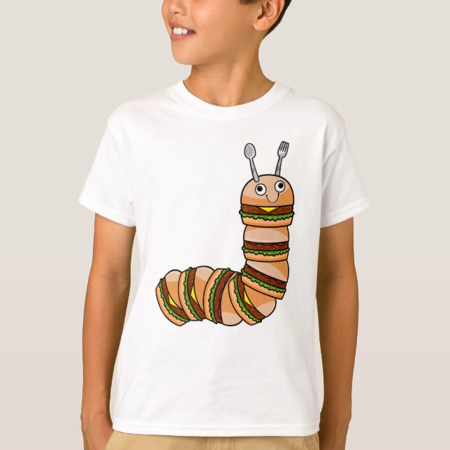 Katerpelare som ostburger med nötkött och Salad T Shirt (Framsida)