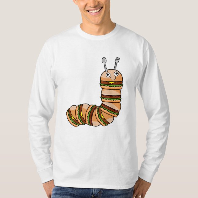 Katerpelare som ostburger med nötkött och Salad T Shirt (Framsida)