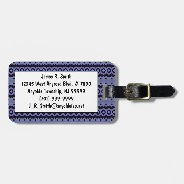 Katerpelarfartyg för bagagetagg bagagebricka (Horisontell Framsida)