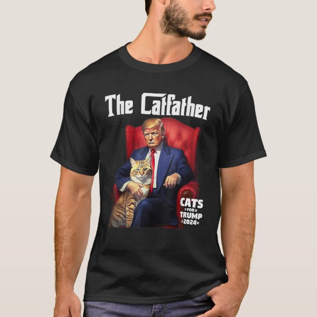 Katfader for Trump President 2024 Tee (Framsida)