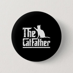 Katfader Funny Cat Pappa Fars dag Movie Pun Knapp